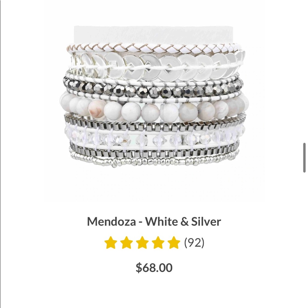 Victoria Emerson Mendoza white and silver cuff